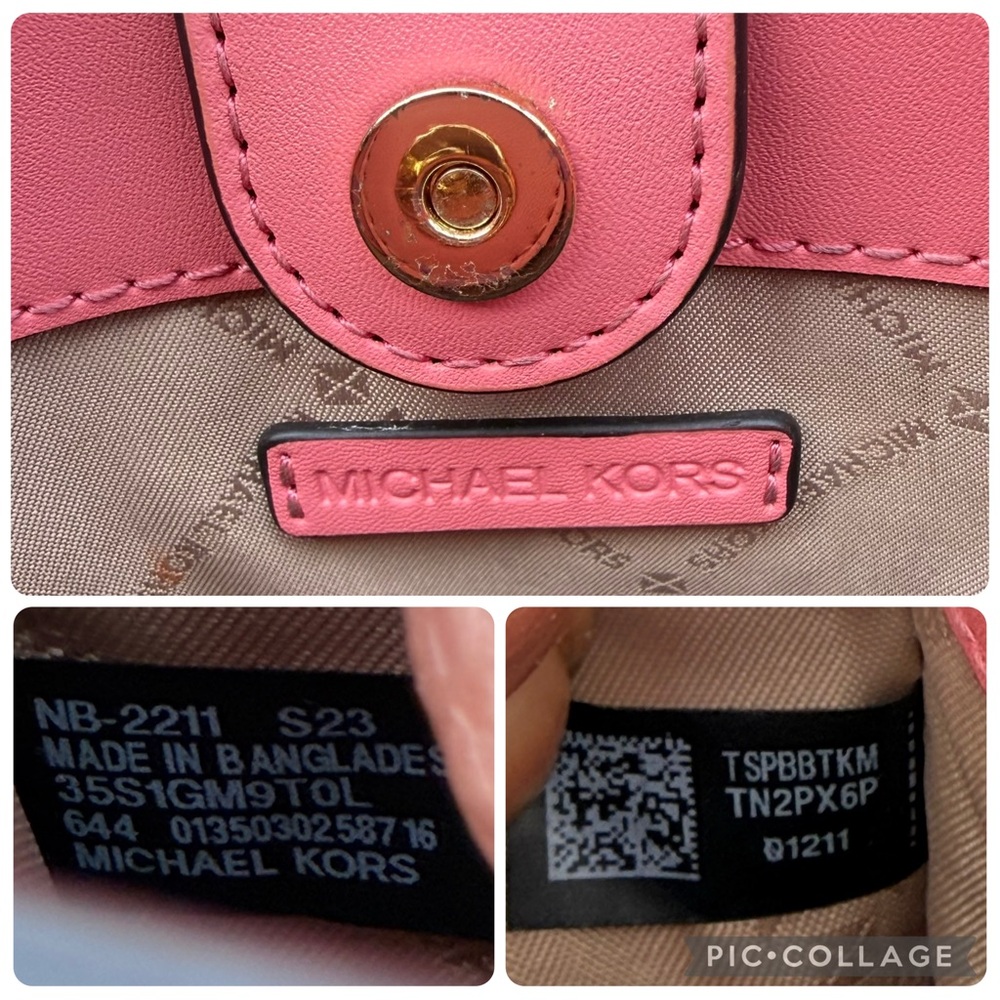 Michael Kors Mercer Crossbody Bag Purse in Tea Rose Pink Leather - Picture 15 of 16